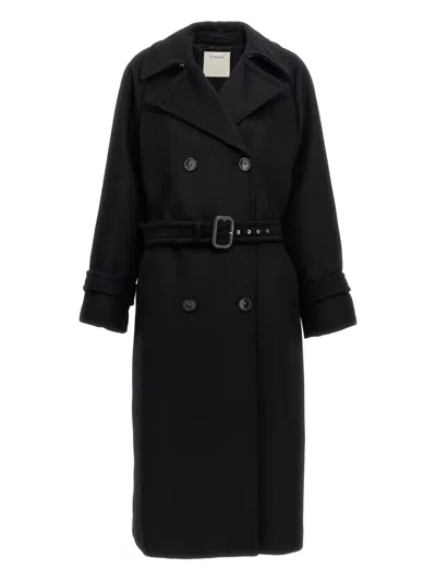 Sportmax Leandro Coats And Trench Coats Black In Black