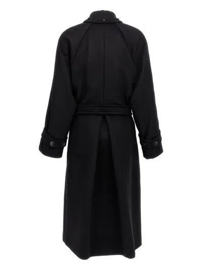 Sportmax Leandro Coats And Trench Coats Black In Black