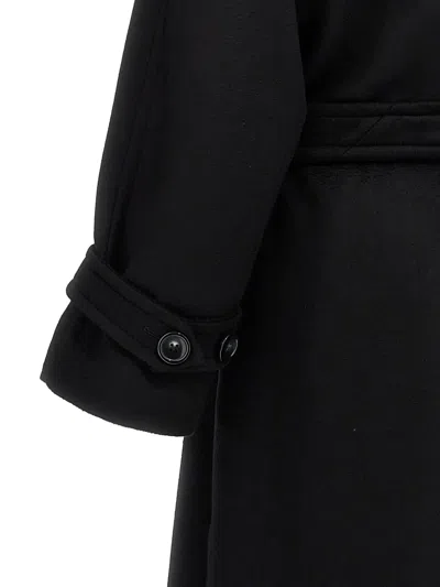 Sportmax Leandro Coats And Trench Coats Black In Black