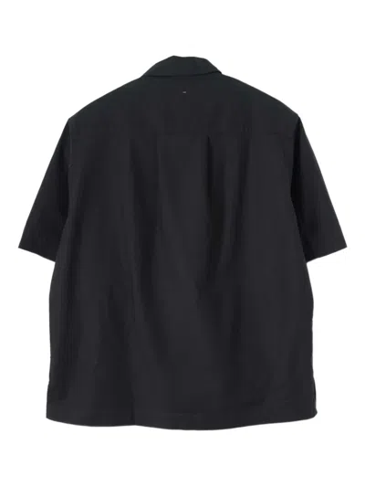 Mhl By Margaret Howell Half-zip Shirt In Black