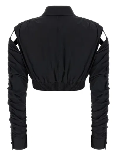 Giovanni Bedin Cut-out Longsleeve Jacket In Black