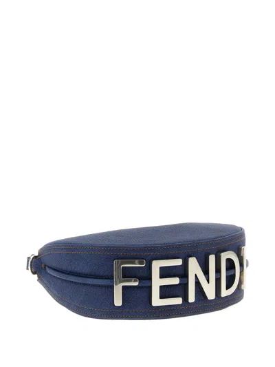 Fendi Graphy Denim-effect Mini Bag