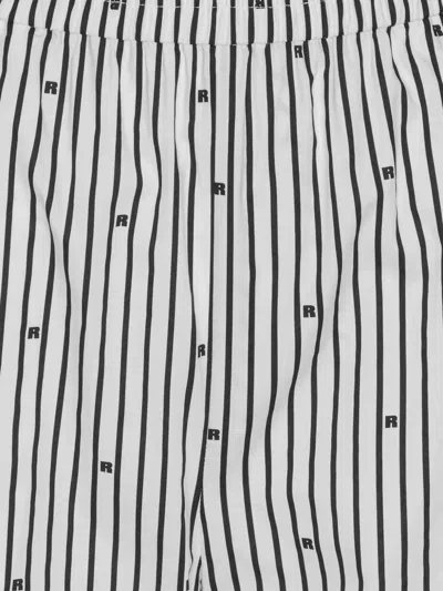 Rotate Birger Christensen 'poplin Tapered Striped' Pants In Black