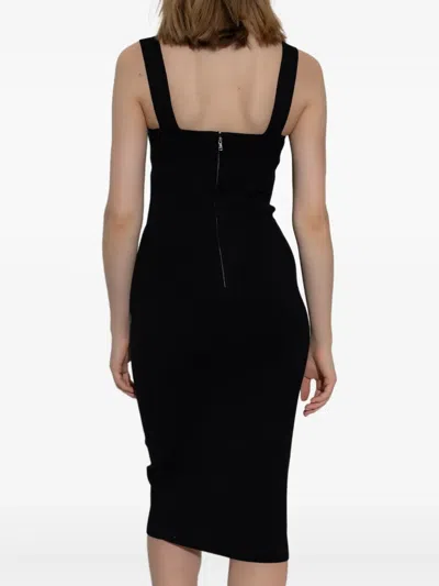 Max Mara Schmales Midikleid In Black