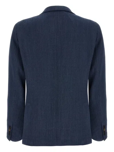 Pal Zileri 'brera' Blazer Button Cuffs In Blue