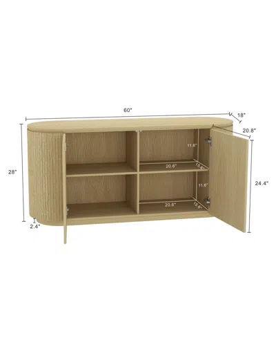 Manhattan Comfort 60" Medium Density Fiberboard Olivia Modern 4-shelf Sideboard
