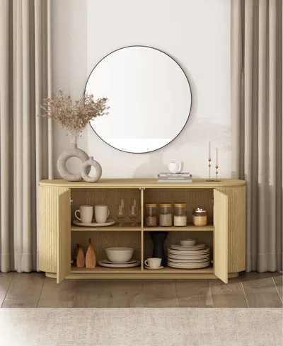 Manhattan Comfort 60" Medium Density Fiberboard Olivia Modern 4-shelf Sideboard