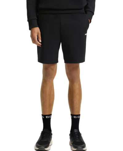 Hugo Boss Boss By  Men's Cotton-blend Stripe Detail Shorts In Black