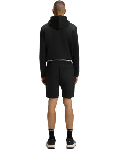 Hugo Boss Boss By  Men's Cotton-blend Stripe Detail Shorts In Black