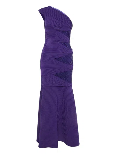 Tadashi Shoji Robe Mit Biesen In Purple