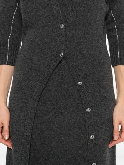 Rabanne Layered Midi Dress In Black