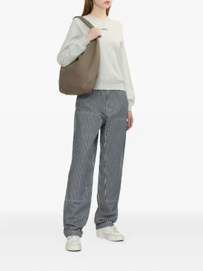Apc Striped Trousers In Black