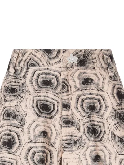 Genny Turtle-print Cotton Shorts In Multi