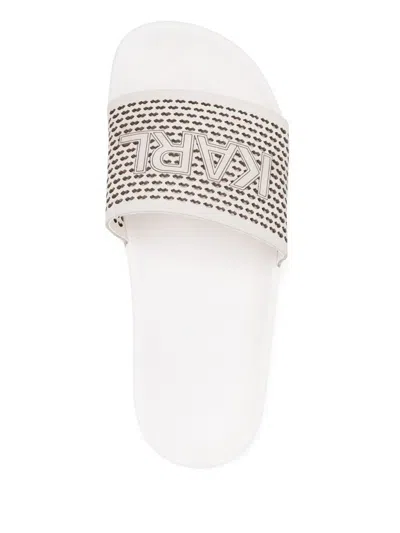 Karl Lagerfeld Pantoletten Mit Logo In White