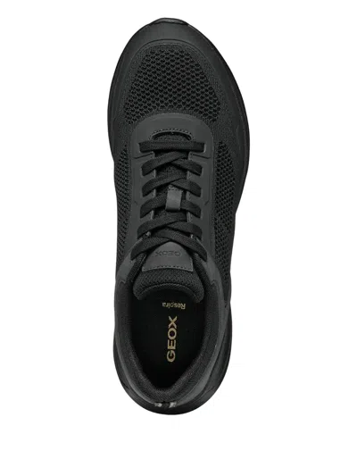 Geox Mesh-panels Sneakers In Black
