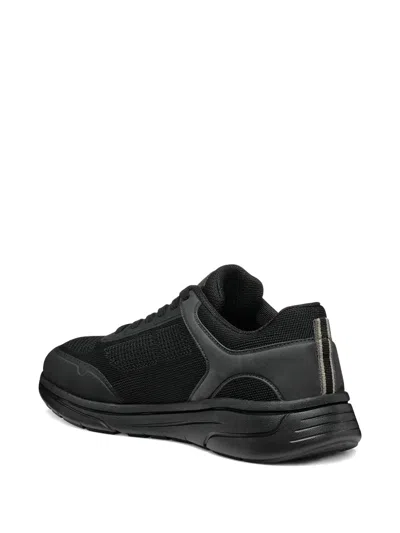 Geox Mesh-panels Sneakers In Black