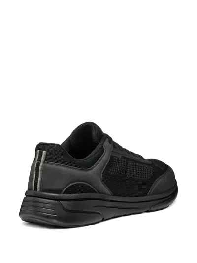 Geox Mesh-panels Sneakers In Black