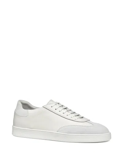 Geox Regio Leather Sneakers In White