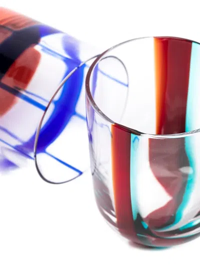 Ichendorf Milano Striped Glass Tumblers (set Of Six) In Multi