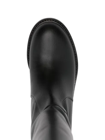 Sergio Levantesi Calf Leather Knee-high Boots In Black