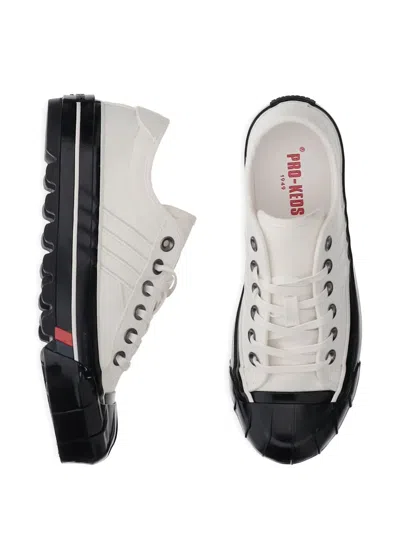 Pro-keds Rubber Toe-cap Sneakers In White