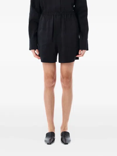 Loulou De Saison Adonia Elasticated-waistband Shorts In Black