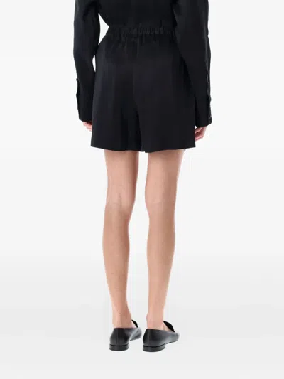 Loulou De Saison Adonia Elasticated-waistband Shorts In Black