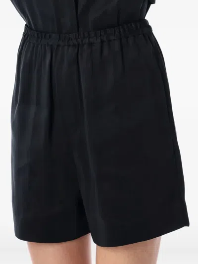 Loulou De Saison Adonia Elasticated-waistband Shorts In Black