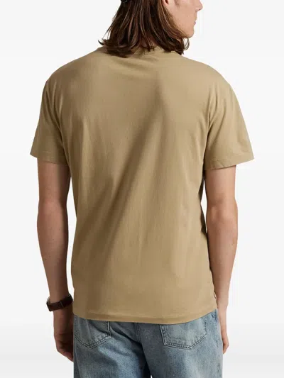 Polo Ralph Lauren T-shirt Mit Logo-print In Brown