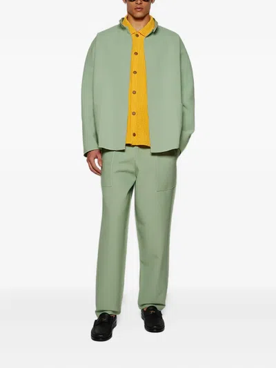Issey Miyake Pleated Button Shirt In Yellow