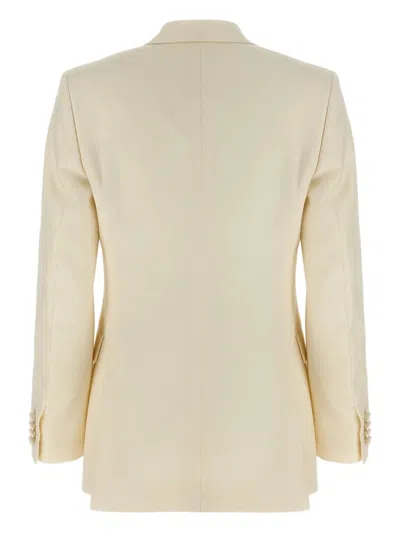 Brioni Flavia Double-breasted Peak-lapel Blazer In Neutral
