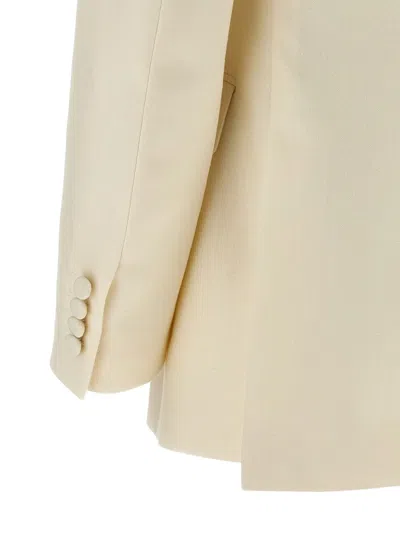 Brioni Flavia Double-breasted Peak-lapel Blazer In Neutral