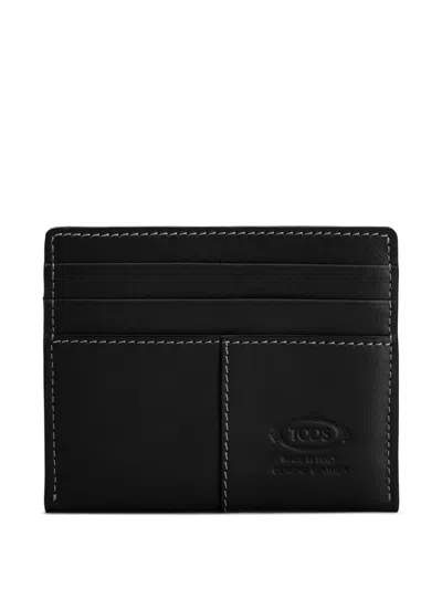 Tod's Piccolo Leather Card Holder In Black