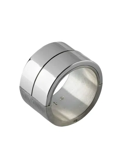 Parts Of Four Crescent Crevice Layered-look Ring In Metallic