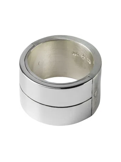 Parts Of Four Crescent Crevice Layered-look Ring In Metallic