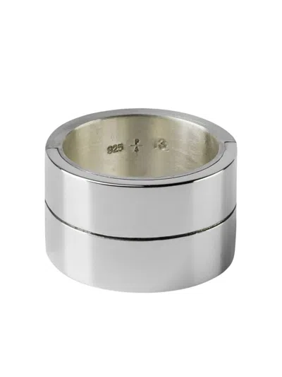 Parts Of Four Crescent Crevice Layered-look Ring In Metallic