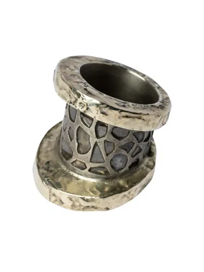 Parts Of Four Chasm V2 Diamond Ring In Metallic