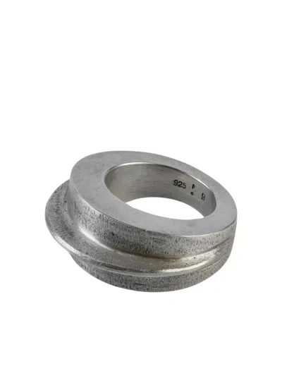 Parts Of Four Foldform Crescent Ring In Metallic