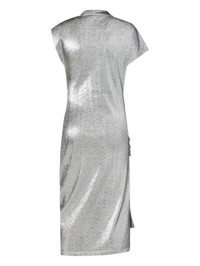 Rabanne Draped Metal Mesh Midi Dress