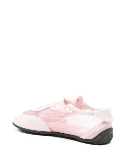Stine Goya Lace-up Mesh Sneakers In Pink