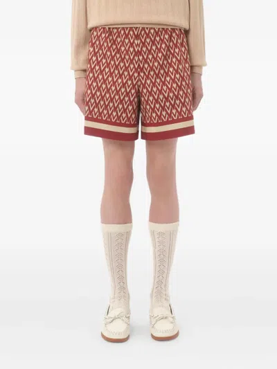Valentino Shorts Mit Geometrischem Print In Brown