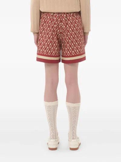 Valentino Shorts Mit Geometrischem Print In Brown