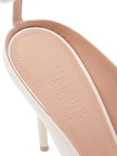 Malone Souliers 100mm Malia Ankle-strap Pumps In Nude