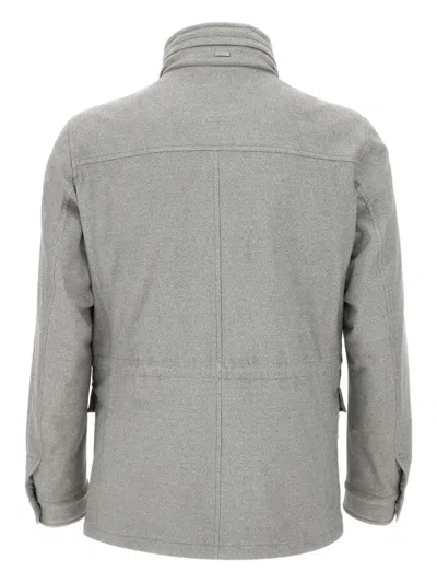 Herno Multi-pocket Field Jacket In Gray