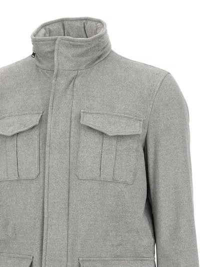 Herno Multi-pocket Field Jacket In Gray