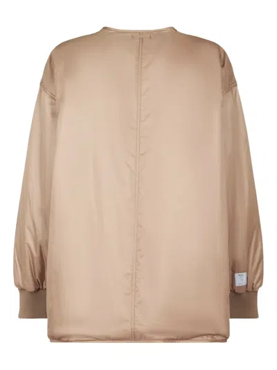 Max Mara Collarless Puffer Jacket In Neutral