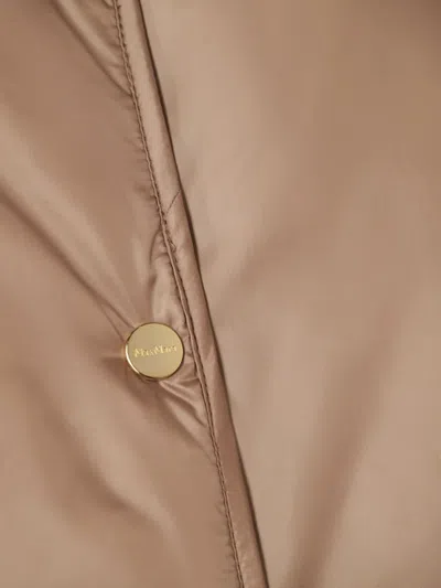 Max Mara Collarless Puffer Jacket In Neutral