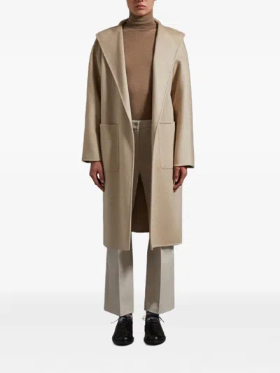 Max Mara Beige Lilia Cashmere Zibellinato Coat In Gray