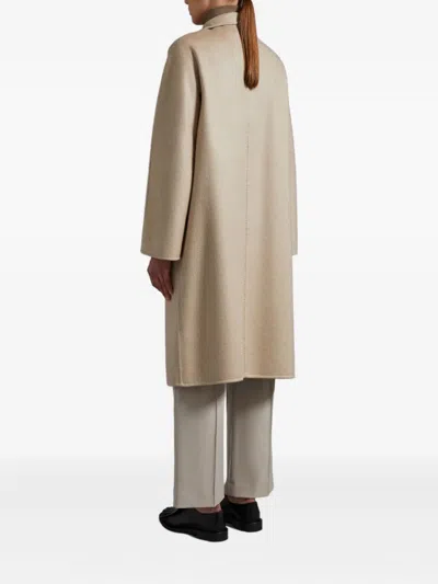 Max Mara Beige Lilia Cashmere Zibellinato Coat In Gray