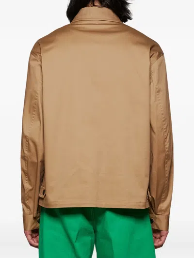 Doppiaa Patch-pocket Zip-up Jacket In Brown